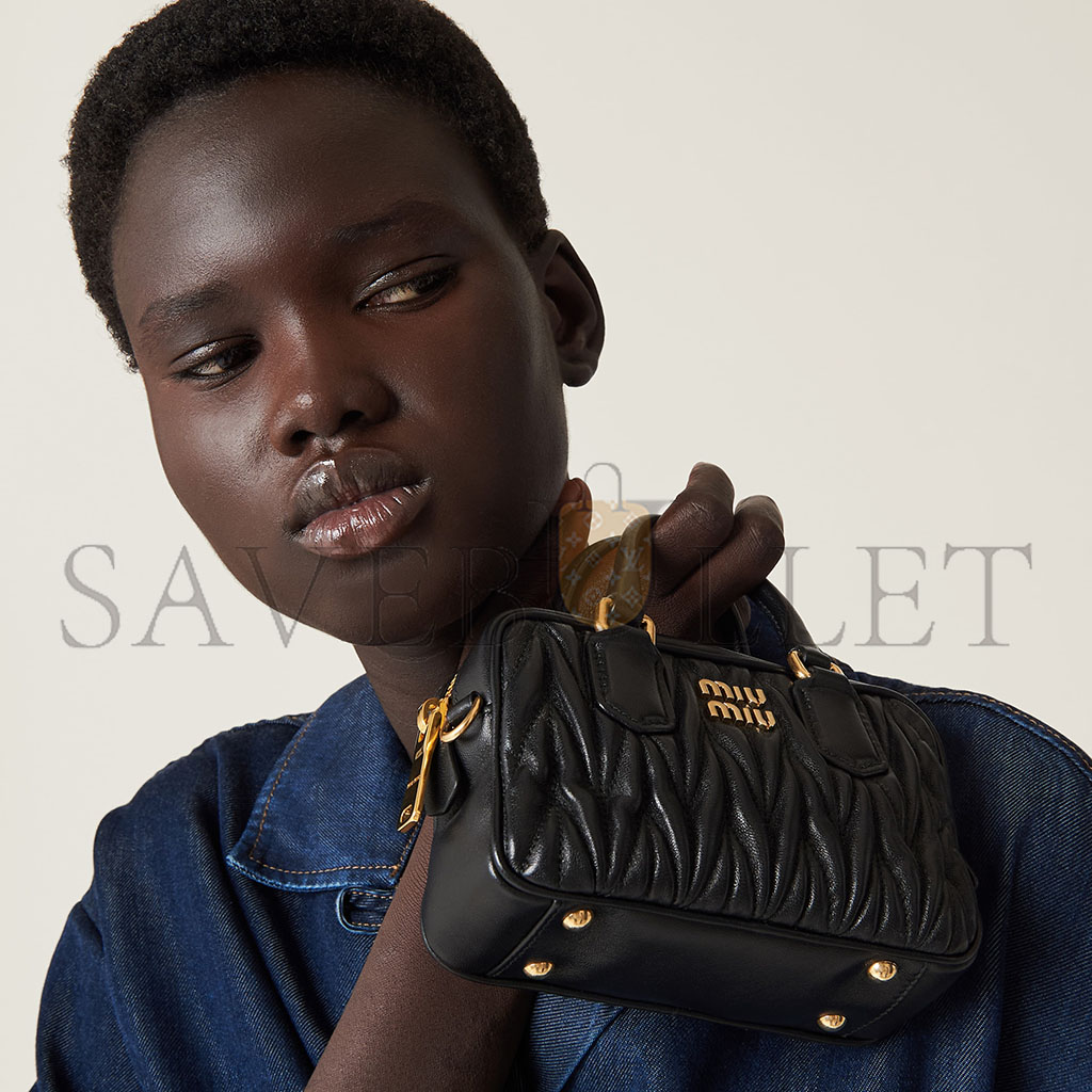 MIU MIU ARCADIE MATELASSÉ NAPPA LEATHER MINI-BAG 5BP077 (15.3*10.3*4.5cm) MIU MIU ARCADIE MATELASSÉ NAPPA LEATHER MINI-BAG 5BP077 (15.3*10.3*4.5cm)
